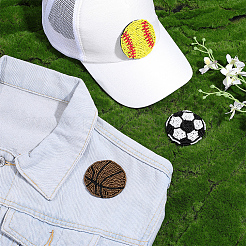 3 pieza de accesorios de adorno de tela de fieltro con temática deportiva de 3 estilos&nbsp;DIY-PH0038-34