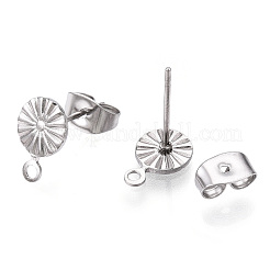 Boucles d'oreilles à tige en acier inoxydable 304 anti-ternissement&nbsp;STAS-E192-01P-03