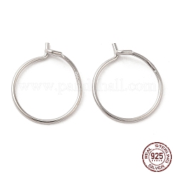 925 orecchino a cerchio in argento sterling placcato in rodio&nbsp;STER-Q188-01A-P