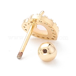 Boucles d'oreilles coeur oeil de chat pour femme&nbsp;LS-EJEW-A065-06G