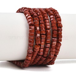 Natürliche rote Jaspis Perlen Stränge&nbsp;G-G345-C19-2x4mm
