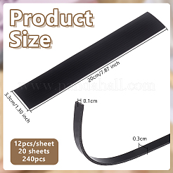 20 feuille de bande de guidage en verre adhésive vierge en silicone&nbsp;FIND-OC0013-78