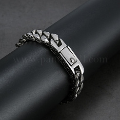 Panzerkettenarmband aus Legierung für Männer&nbsp;WG16336-01-1