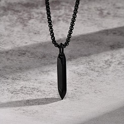 Collana da uomo con ciondolo esagonale a forma di chiodo in acciaio inossidabile 304.&nbsp;WG73060-02