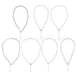 7 pieza de cordón de algodón de nailon redondo de 2.5 mm de 7 colores para hacer collares&nbsp;NJEW-TA0001-25G