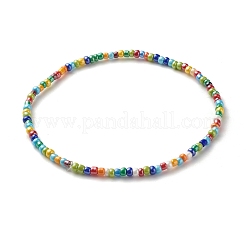 Backfarbe Glas Saatperlen Fußkettchen&nbsp;AJEW-AN00469
