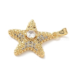 Pendentifs avec zircon cubiques à micro-pavés en laiton&nbsp;KK-K305-11B-G