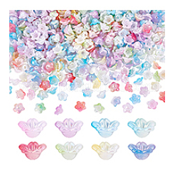 800 pièce de capuchons de perles en acrylique irisé&nbsp;OACR-PH0004-29