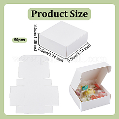 Faltbare quadratische Geschenkboxen zur Aufbewahrung aus Papier&nbsp;CON-WH0110-035E-02