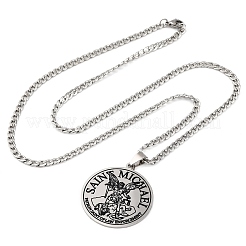 201 collane con ciondolo in acciaio inossidabile&nbsp;NJEW-C066-04P