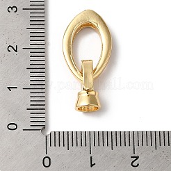 Micro pavé di ottone trasparente cubic zirconia piegato su fermagli&nbsp;KK-C062-040G-02