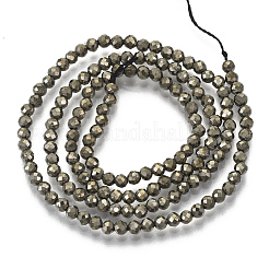 Natürliche Pyrit Perlen Stränge&nbsp;G-T108-34D