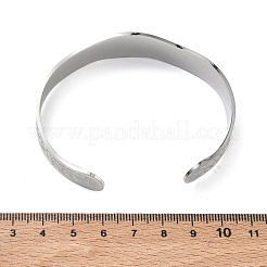 Armreifen aus Edelstahl 304 mit abstraktem Muster für Damen&nbsp;BJEW-D466-04P