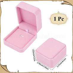 Boîtes à bijoux en velours pour pendentif&nbsp;OBOX-WH20001-02B-02
