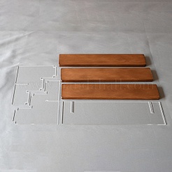 3-stöckige montierte transparente Acryl-Organizer-Display-Riser&nbsp;ODIS-WH0043-147