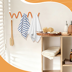 Perchero de pared de hierro con forma de onda&nbsp;AJEW-WH0481-787