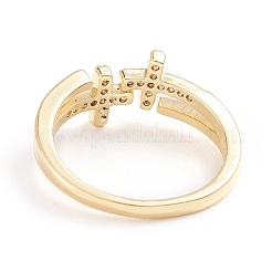 Polsini regolabili in ottone con micro pavè di zirconi trasparenti&nbsp;X-RJEW-F101-18G