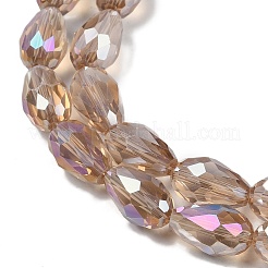 Transparentes perles de verre de galvanoplastie brins&nbsp;EGLA-N013-T8mm-B23