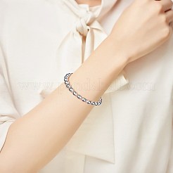 925 bracciale con maglie di perline in argento sterling&nbsp;JB412A