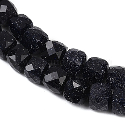 Synthetische blauen goldstone Perlen Stränge&nbsp;G-H078-C47-6mm