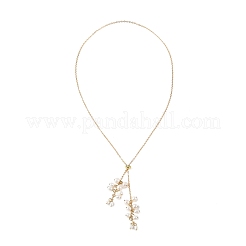 Collares tipo lariat de perlas cultivadas naturales de agua dulce&nbsp;NJEW-TA00264