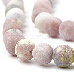 Fili di perle di diaspro / kiwi in marmo naturale e sesamo&nbsp;G-T106-289