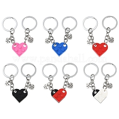 Porte-clés coeur en résine assorti pour couple&nbsp;KEYC-YW00181-01
