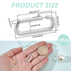 2 pièce de 925 fermoirs à ressort en argent sterling&nbsp;STER-WR0001-08