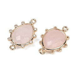 Charms connettori sfaccettati in pietra naturale mista&nbsp;G-K347-07G