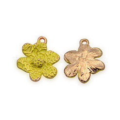 Rose alliage d'or ton pendentifs émail&nbsp;ENAM-J475-04RG