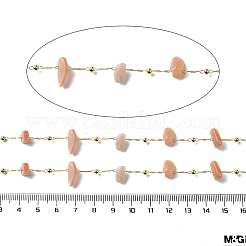 Handgemachte natürliche Sonnenstein-Chip-Perlenketten&nbsp;CHC-F020-09G-06