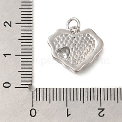 Porte micro ouvrent pendentifs zircone cubique en laiton de placage&nbsp;KK-I716-09P