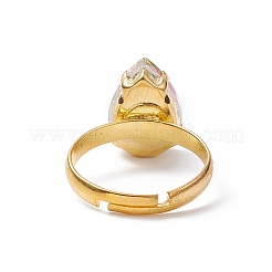 Verstellbare Ringe aus Glas mit Strassen&nbsp;RJEW-JR00558