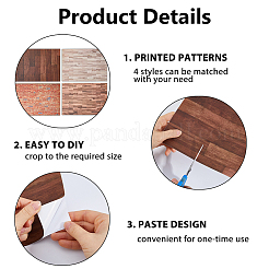 4 Beutel 4 Farben Papiertapete Mini-Modell&nbsp;DIY-HS0002-40