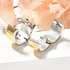 Orecchini a cerchio in acciaio inossidabile 304 per donna&nbsp;EJEW-C096-47GP