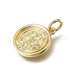 Ciondoli in ottone zirconi chiari micro pavé&nbsp;KK-K427-29G