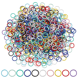PH PandaHall 400pcs Jump Rings, 12mm Open Jump Rings 10 Colors Chainmail Rings Colored Jewelry Connector Rings 18 Gauge Unsoldered O Ring for Bracelets Necklaces Chain Choker DIY Craft Making