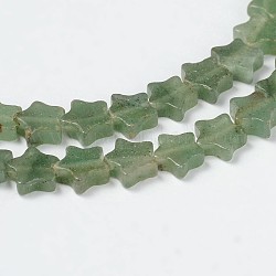 Avventurina verde fili di perline stella, 8x3mm, Foro: 1 mm, circa 51pcs/filo, 15.3 pollice