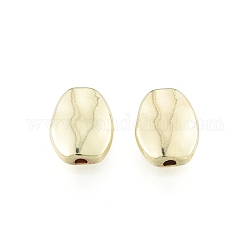 Legierung Tibetische Perlen, cadmiumfrei und bleifrei, Oval, Licht Gold, 11x9x3.5 mm, Bohrung: 1.6 mm