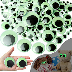 Cabujones de ojos artesanales de plástico luminoso, brillan en la oscuridad, para muñecas diy juguetes títeres felpa animal, verde mar, 8mm