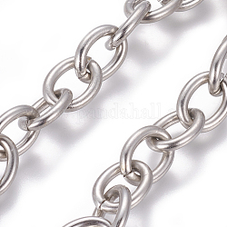 304 Stainless Steel Rolo Chains, Belcher Chain, Unwelded, Stainless Steel Color, 8mm, Links: 10.5x8x2mm
