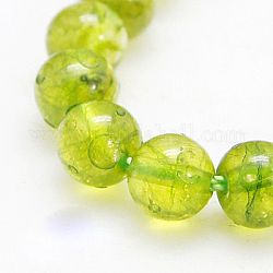 Natural Quartz Crystal Beads Strands, Round, Dyed & Heated, 12mm, Hole: 2mm, about 16pcs/strand, 8inch