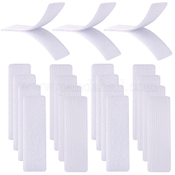 Ahadermaker 30 ensembles de bandes auto-agrippantes en nylon et polyester, rectangle, blanc, 100x30x3mm, 2 pièces / kit