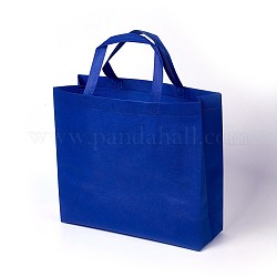 Umweltfreundliche wiederverwendbare Taschen, Einkaufstaschen aus nicht gewebtem Stoff, dunkelblau, 37.5x12.5x35 cm