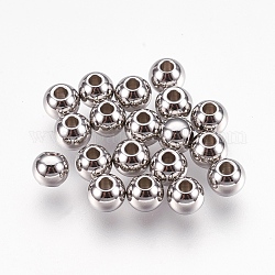 Intercalaire perles en 316 acier inoxydable, rondelle, couleur inoxydable, 6x5mm, Trou: 2mm