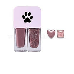 12 ml de esmalte de uñas de dos tonos, para el diseño de uñas, secado rápido, accesorios de uñas, marrón rosado, 60x36x18mm