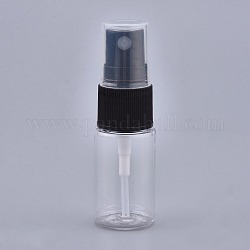 Botellas de spray de plástico para mascotas portátiles vacías, atomizador de niebla fina, con tapa antipolvo, botella recargable, negro, 7.55x2.3cm, capacidad: 10ml (0.34 fl. oz)