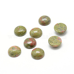 Природные Unakite драгоценный камень кабошоны, полукруглый, 8x4 мм