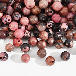 NBEADS About 192 Pcs Natural Rhodonite Beads, 4mm Round Stone Beads Loose Gemstone Spacer Beads Energy Crystal Beads for DIY Craft Bracelet Necklace Jewelry Making