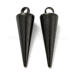 Placage ionique (ip) 304 pendentifs en acier inoxydable, pic / cône, gunmetal, 13.5x7mm, Trou: 2mm